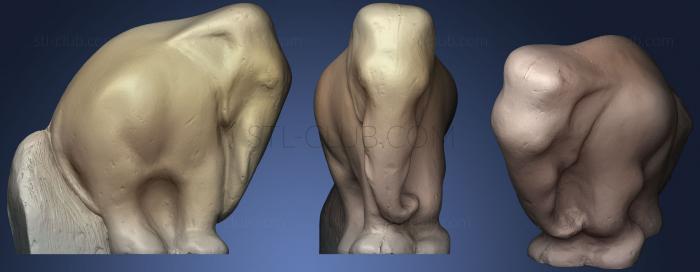 3D модель Слон на скале (STL)